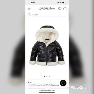 Sam baby blizzard puffered button down jacket